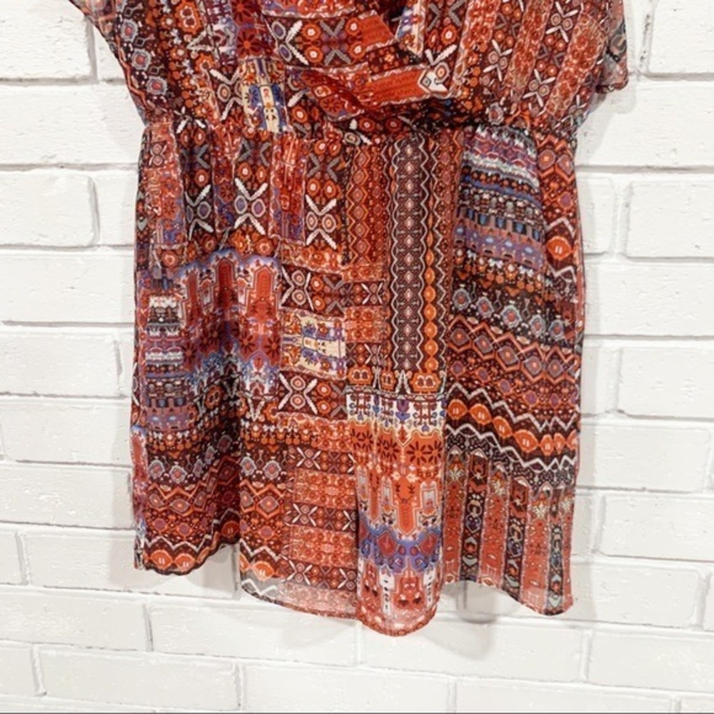 Bcbg Generation Printed Patchwork Boho Romper - S… - image 4